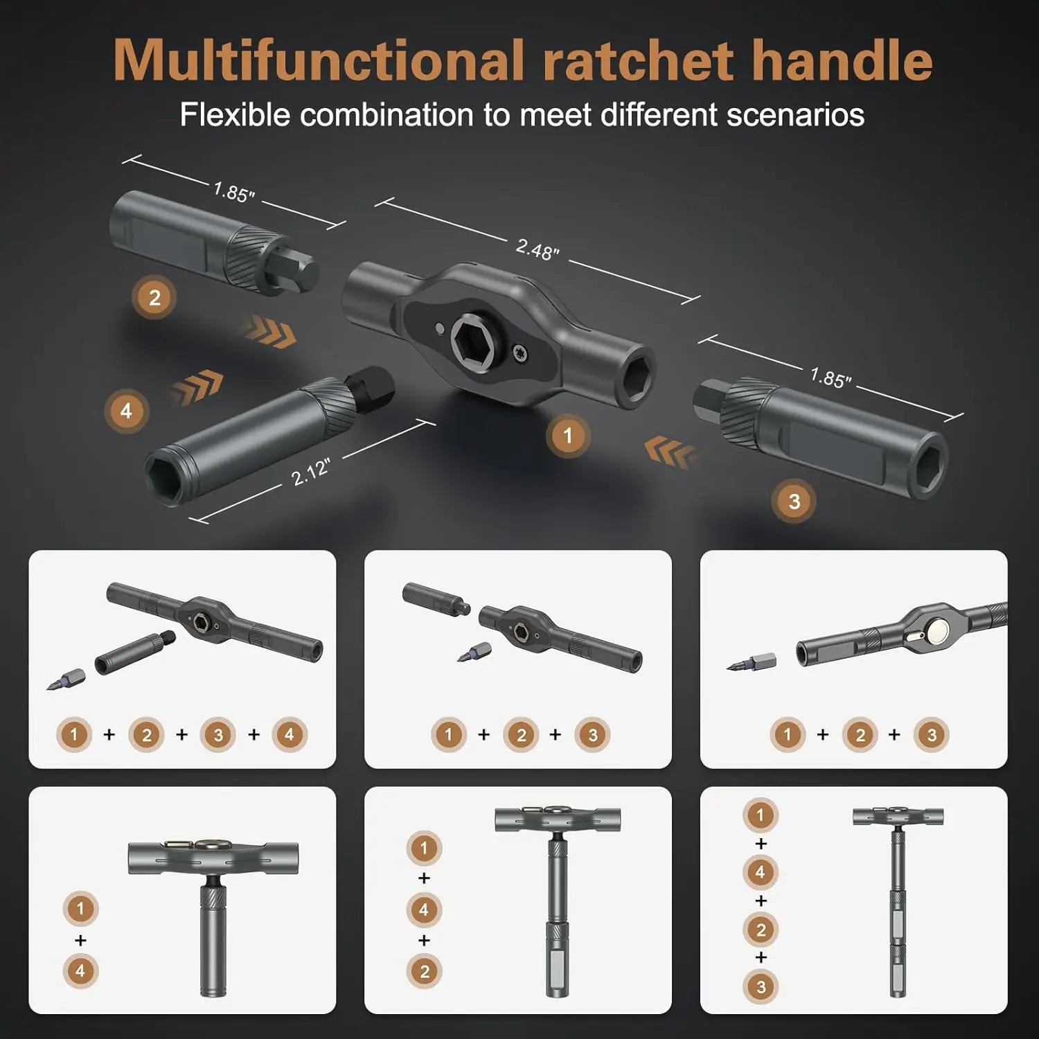 24-in-1 ratelschroevendraaier magnetische bits
